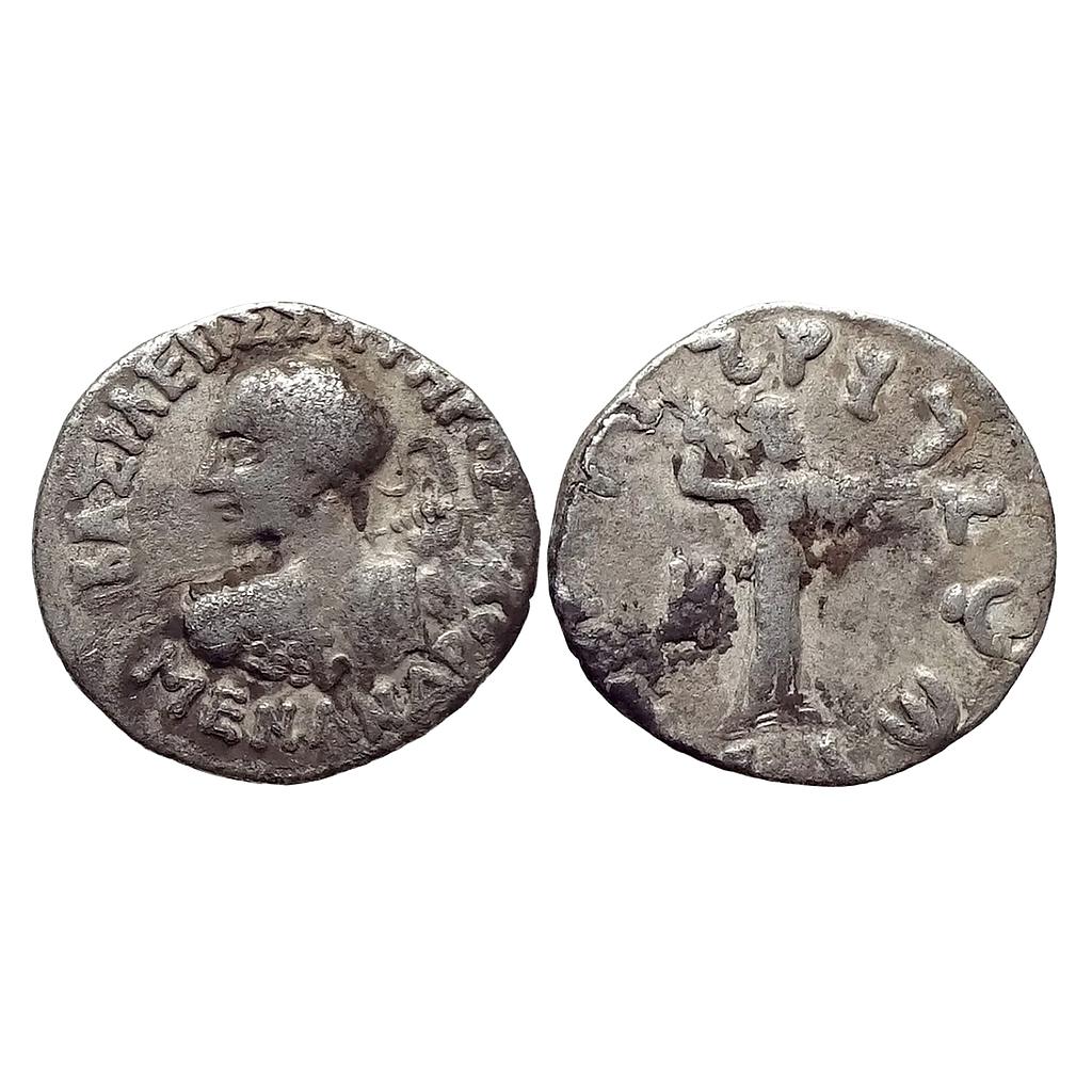 Ancient Indo-Greeks Menander I Silver Indian Drachma