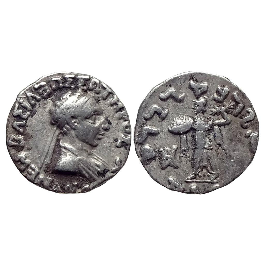 Ancient Indo-Greeks Menander I Silver Indian Drachm