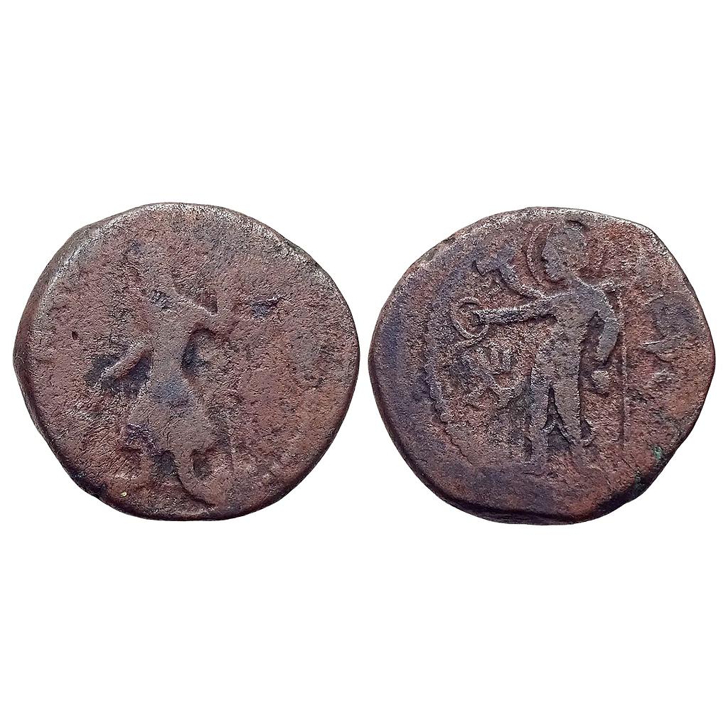 Ancient Kushanas Kanishka I Oesho (Shiva) Copper Tetradrachm