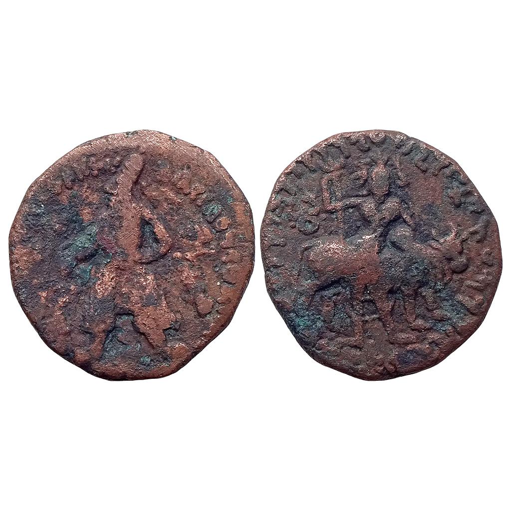 Ancient Kushanas Vima Kadphises Shiva Oesho Copper Tetradrachm