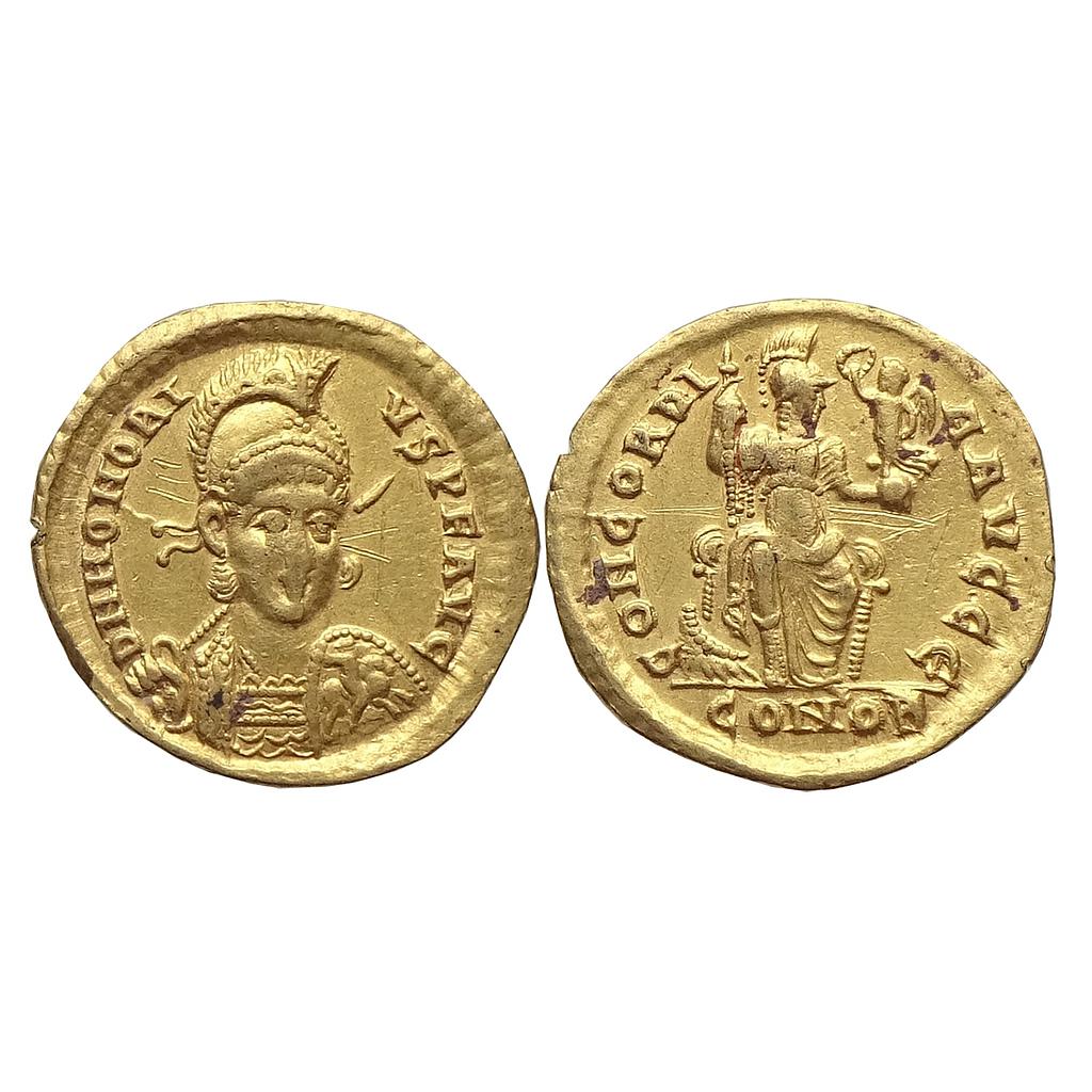 Ancient World Foreign Roman Empire Honorius Constantinople Mint Gold Solidus