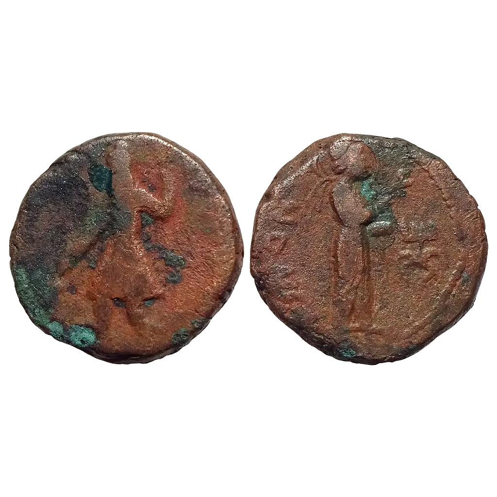 Ancient Kushanas Kanishka I Copper Tetradrachm