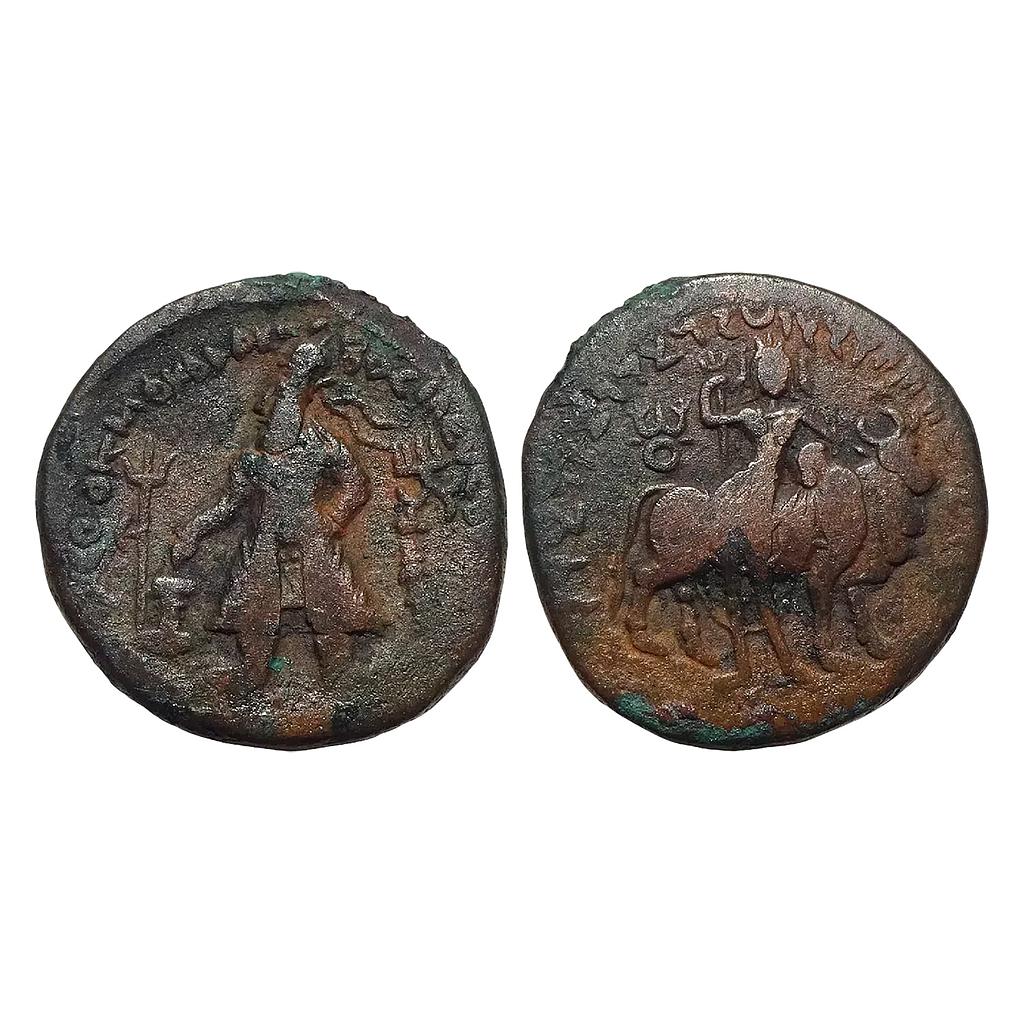 Ancient Kushanas Vima Kadphises Copper Tetradrachm
