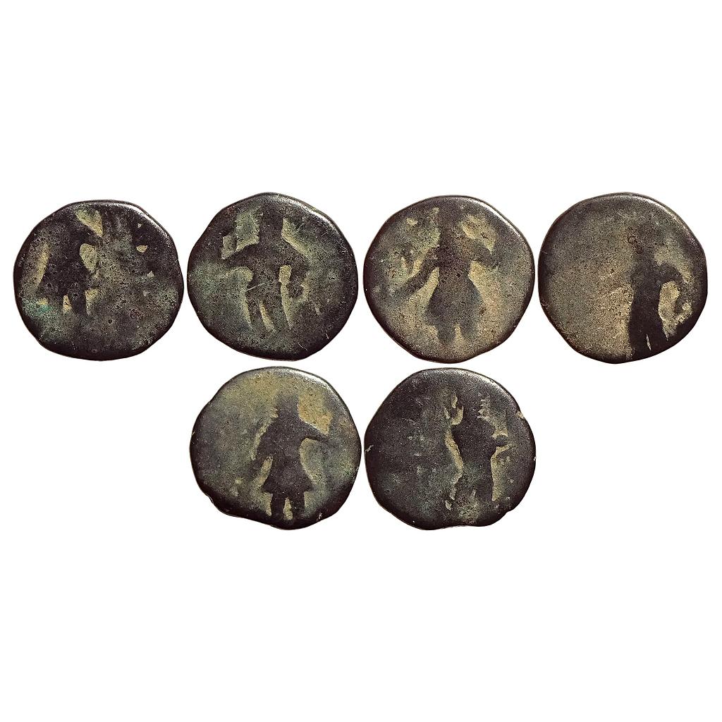 Ancient Late Post Kushana Period Set of 3 Coins Copper Drachm
