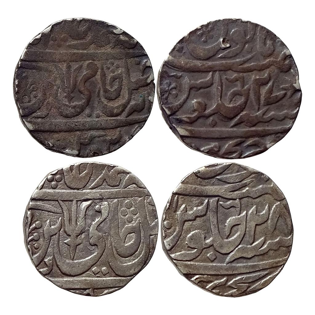 IK Maratha Confideracy INO Shah Alam II Kunch Mint Set of 2 Coins Silver Rupee