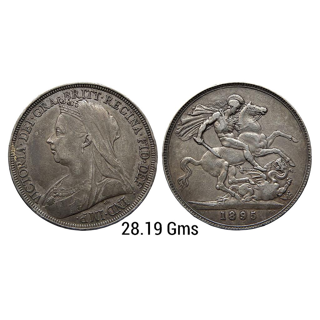 Great Britain Victoria 1895 AD Silver (.925) 1 Crown
