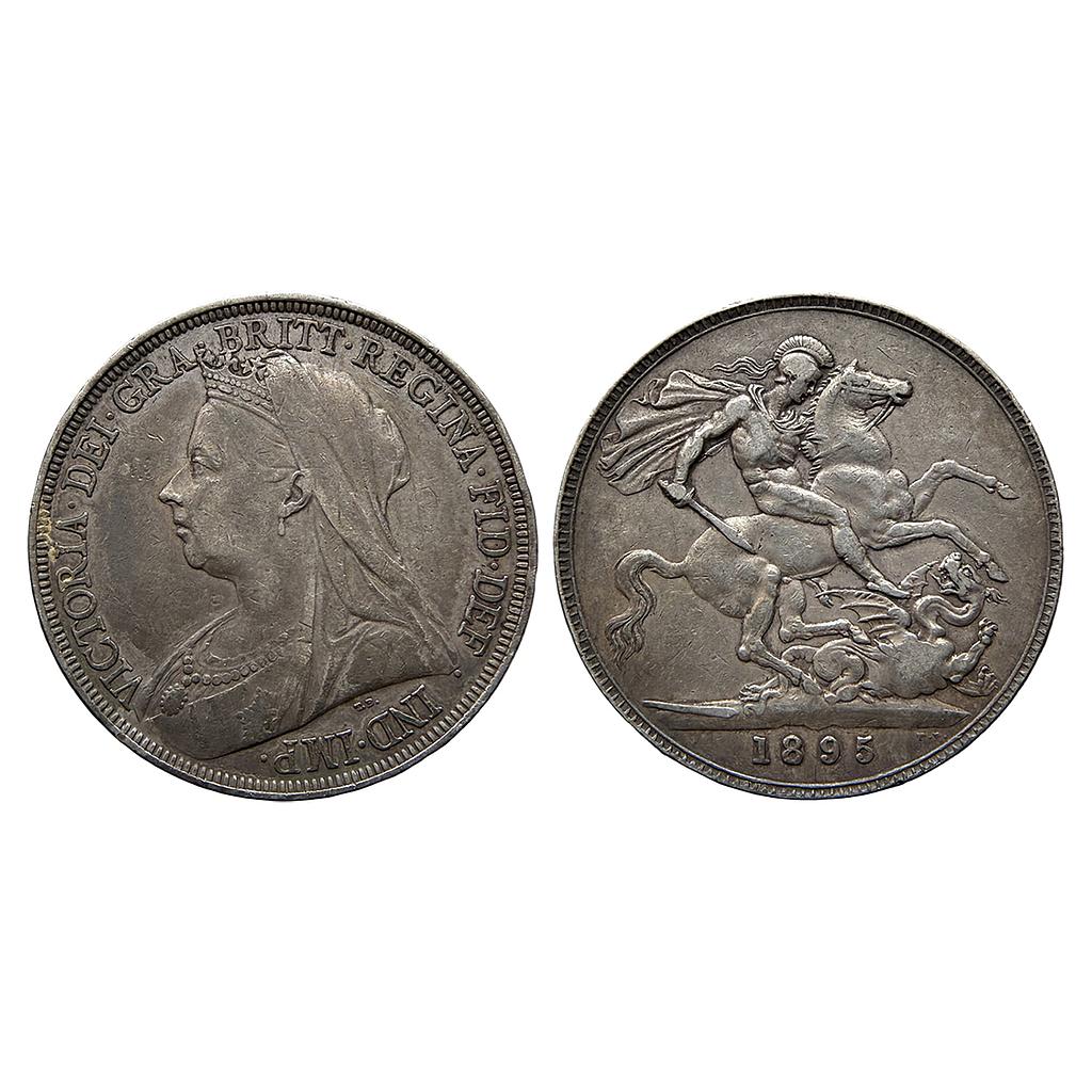 Great Britain Victoria 1895 AD Silver (.925) 1 Crown