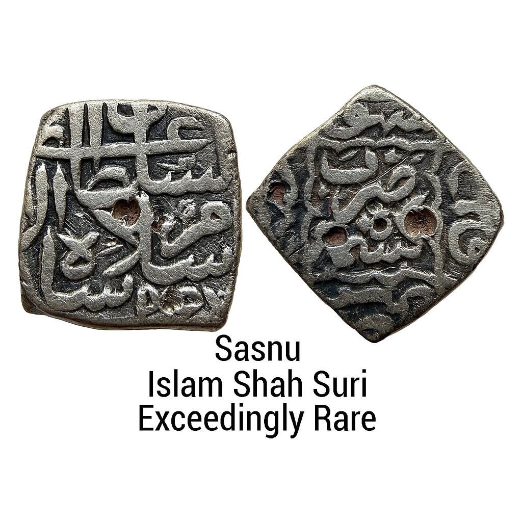 Kashmir Sultan Haidar Dughlat INO Islam Shah Suri of Delhi Sultan Kashmir Mint Silver Square Sasnu