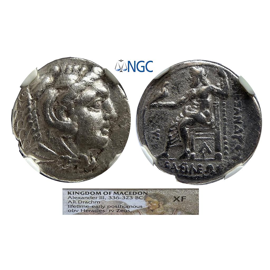 Ancient World Kingdom of Macedon Alexander the Great Early Posthumous Issue Silver Drachm