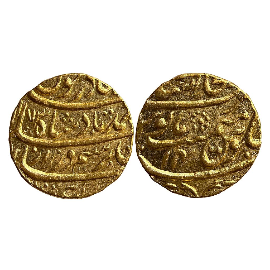 IK Durrani Ahmad Shah Durrani Dar-al-Khlifat Shahjahanabad Mint Gold Mohur