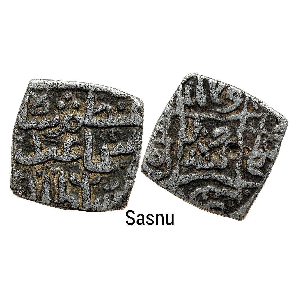 Kashmir Sultan Ismail Shah I Kashmir Mint Silver Square Sasnu