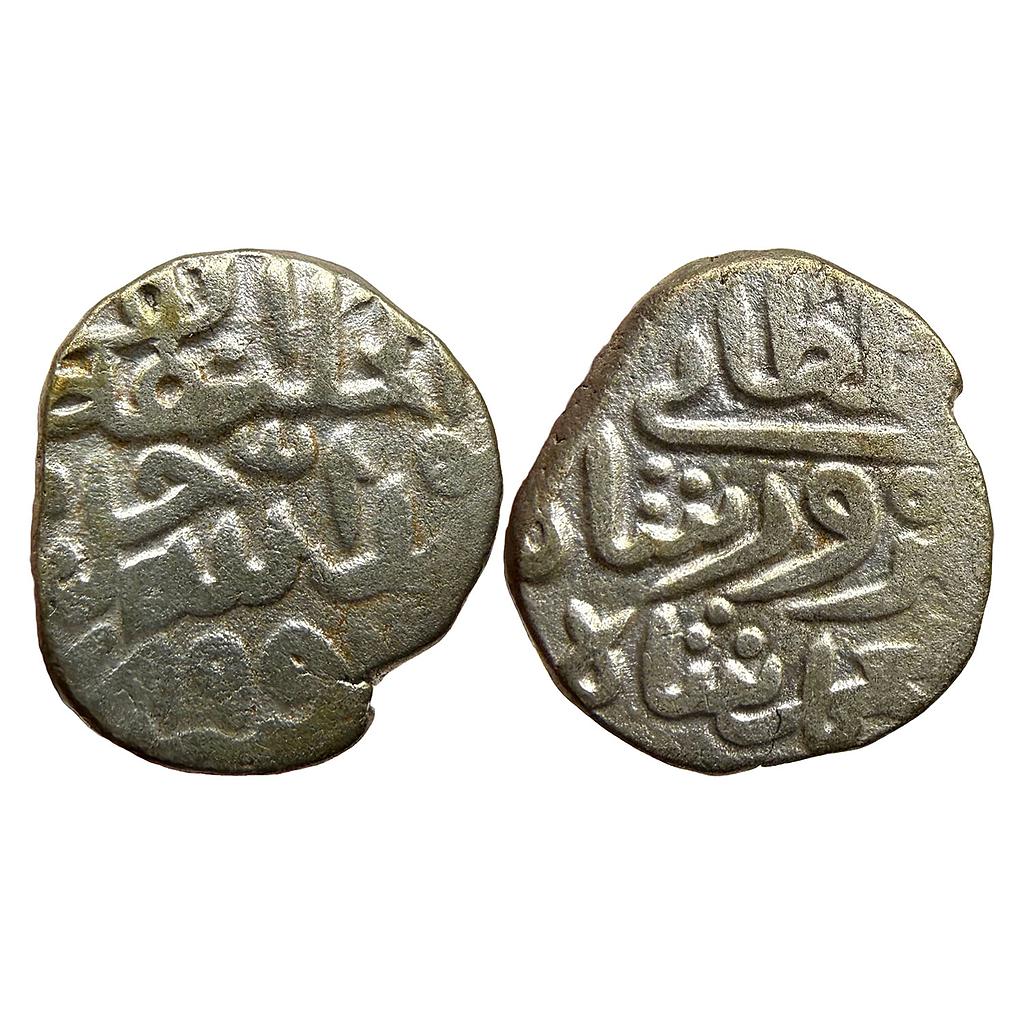 Delhi Sultan Muhammad bin Firuz with the name of the caliph Abu Abd Allah Billon 80 Rati