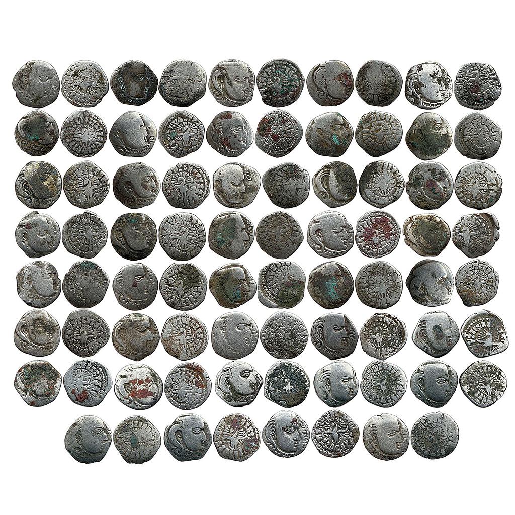 Ancient Guptas Madhyadesha Type Set of 39 Coins Silver Dramma