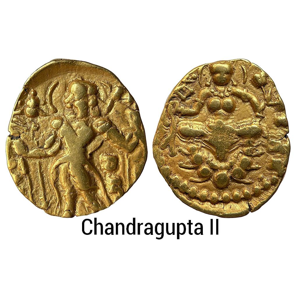 Ancient Guptas Chandragupta II Archer type Gold Dinar
