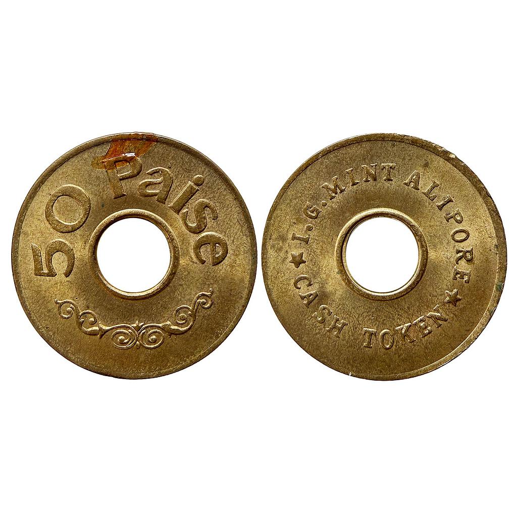 Republic of India Bronze 50 Paisa Cash Token