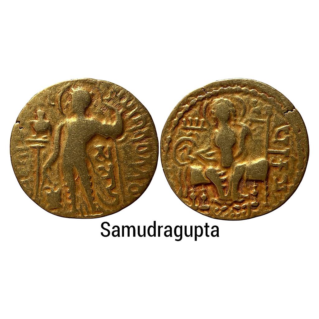 Ancient Guptas Samudragupta Javelin type Gold Dinar