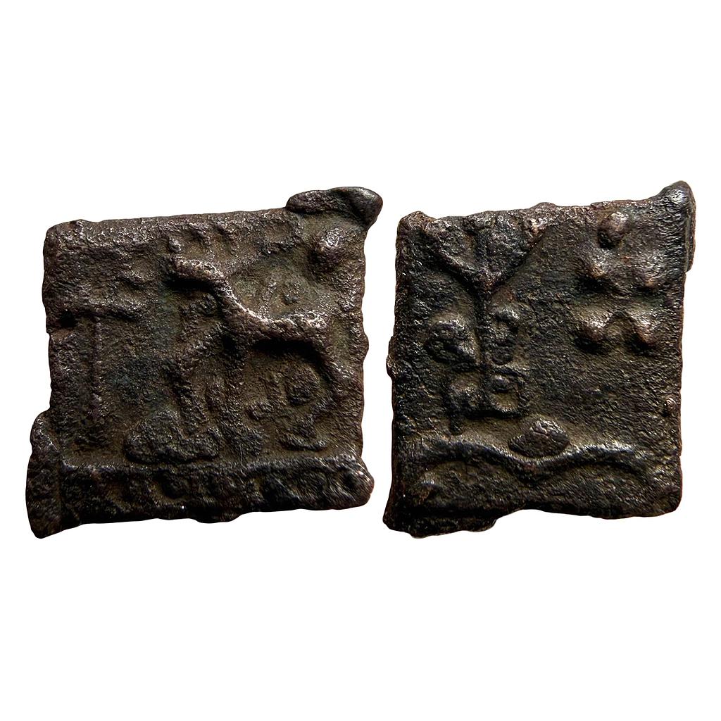 Ancient Kaushambi Region Lanky Bull Copper Unit
