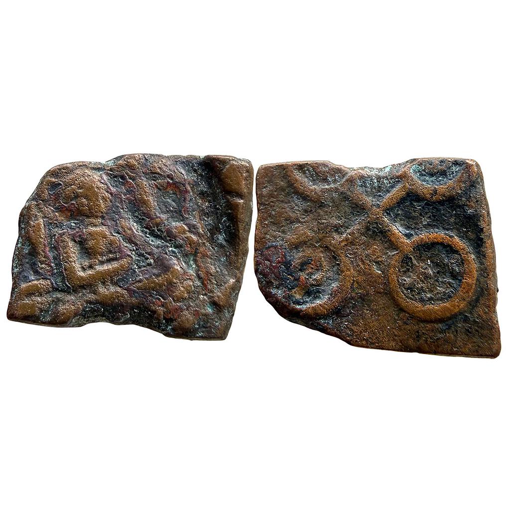 Ancient Ujjain Region Abhisheka Lakshmi type Copper Unit