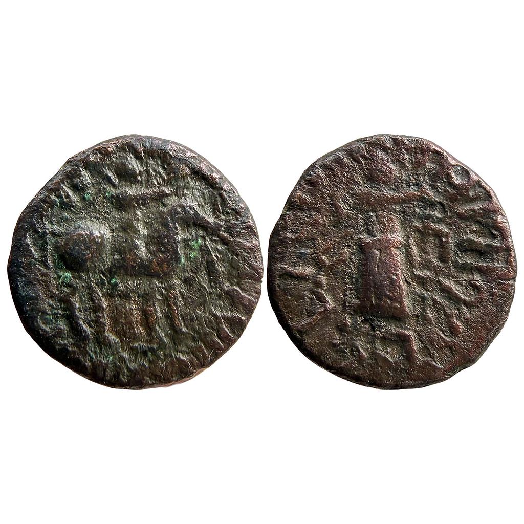 Ancient Apracha Rajas of Bajaur Indravasuaka.Itravasu Copper Unit