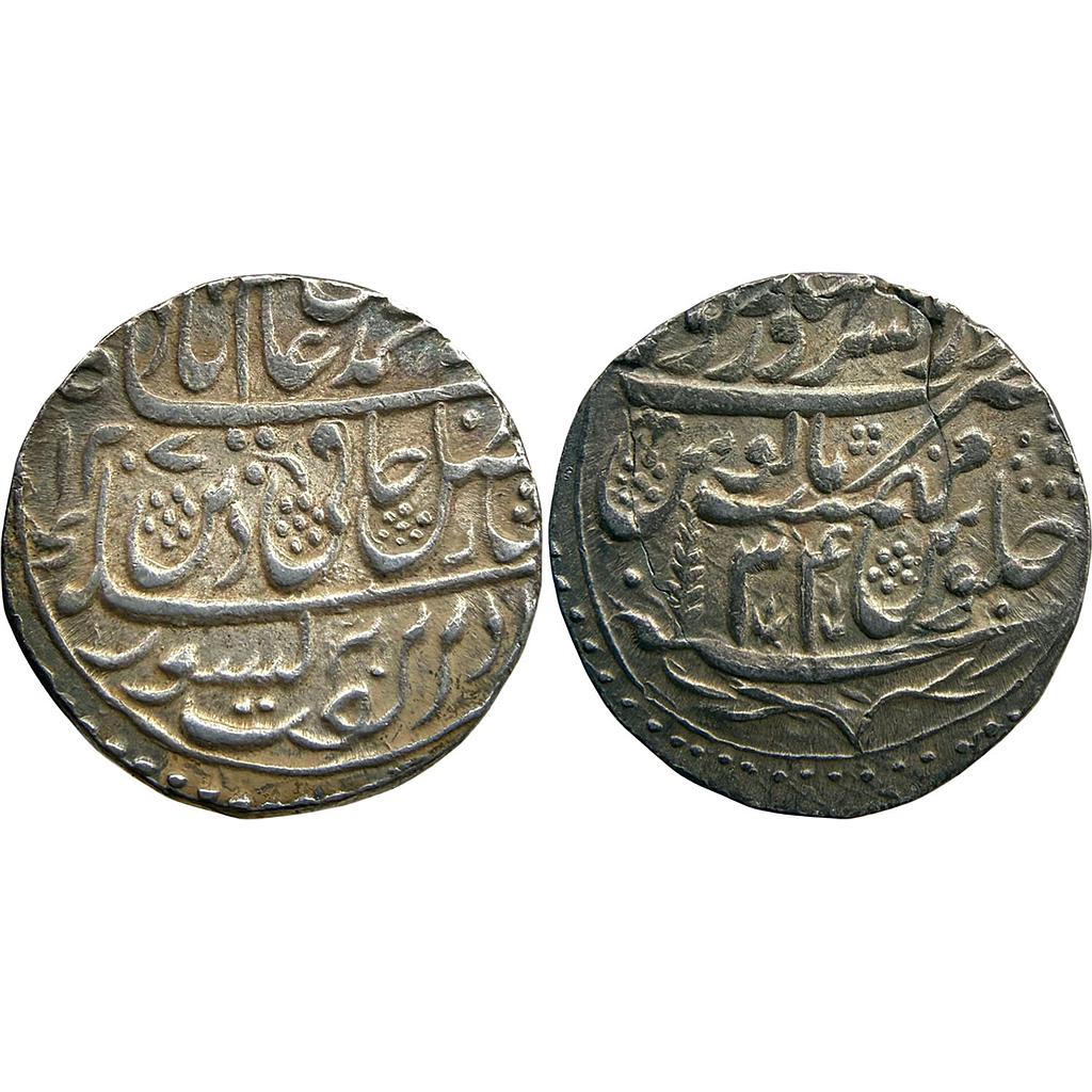 IK Maratha Confideracy INO Shah Alam II Dar-ul-Sarur Saharanpur Mint Silver Rupee