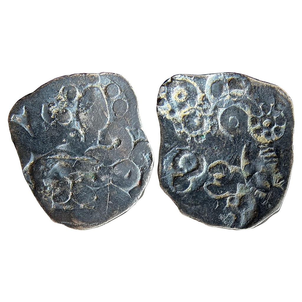 Ancient Punch Marked Coinage Kosala Mahajanapada Silver 1/2 Vimshatika