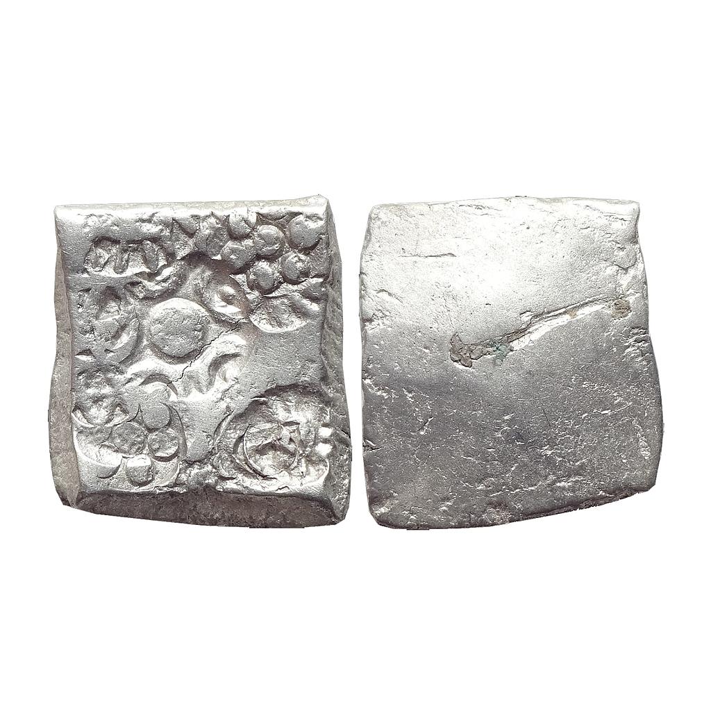 Ancient, Archaic Series, Punch Marked Coinage, attributed to Shakya Janapada, Narhan Hoard type, Silver Double Karshapana