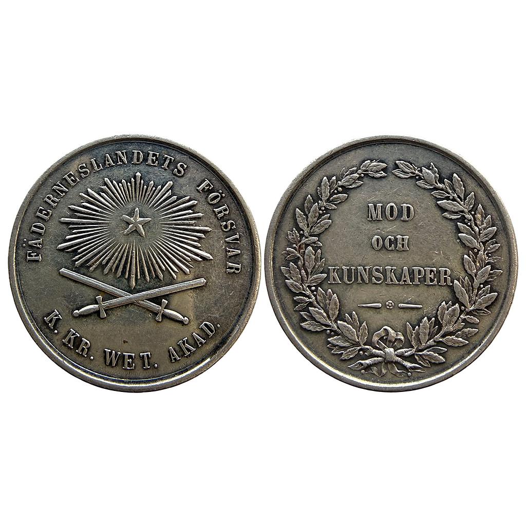 Sweden Medal of Royal Swedish Academy of Military Sciences Silver Medal