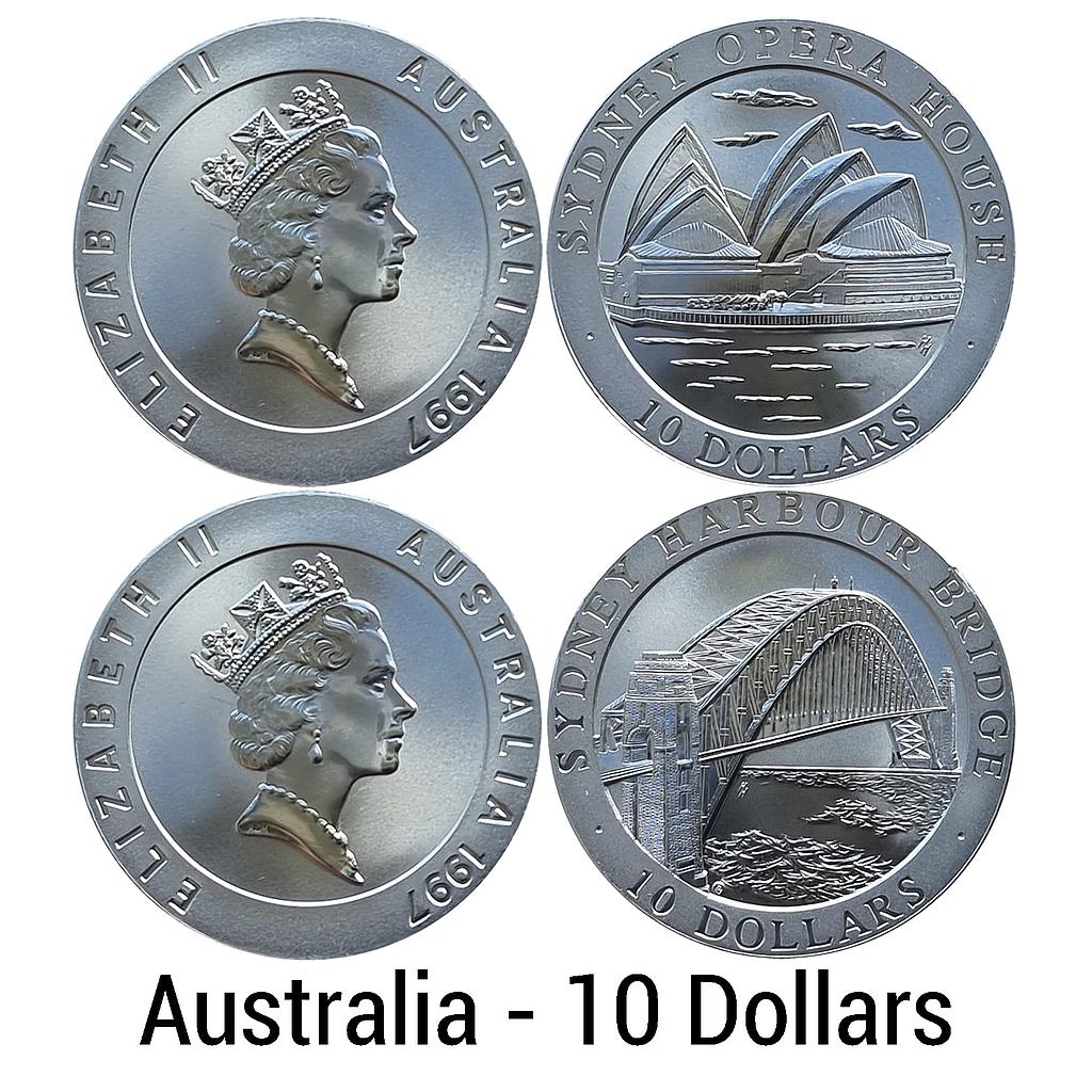 Australia Elizabeth II 1997 AD Set of 2 Dollars Royal Australian Mint Silver (.999) 10 Dollars