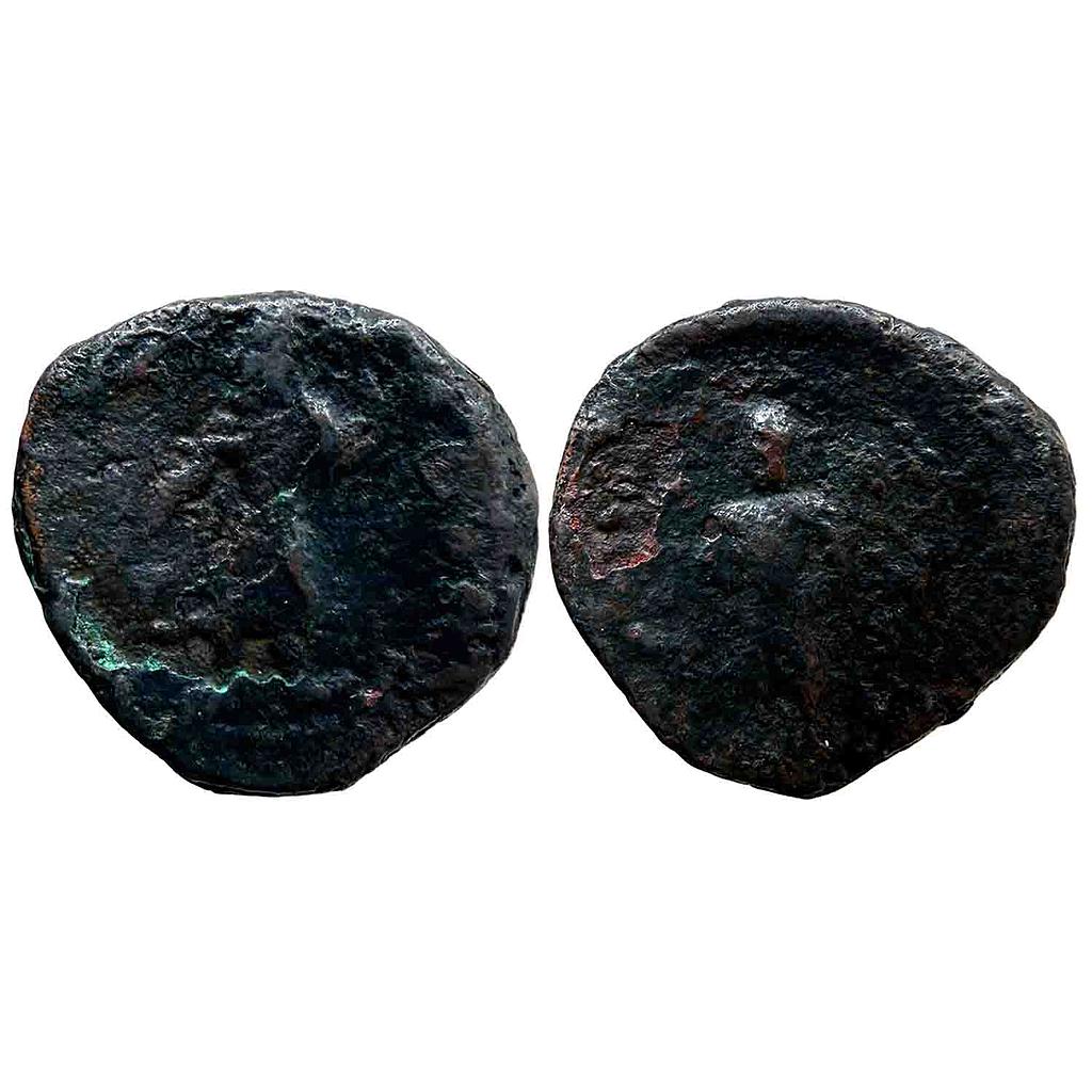 Ancient Kushans Kanishka I Bronze Drachm