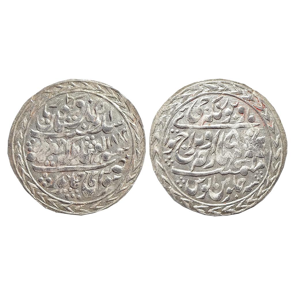 IPS, Jaipur State, Madho Singh II INO Queen Victoria, Sawai Jaipur Mint, Silver Nazarana Rupee