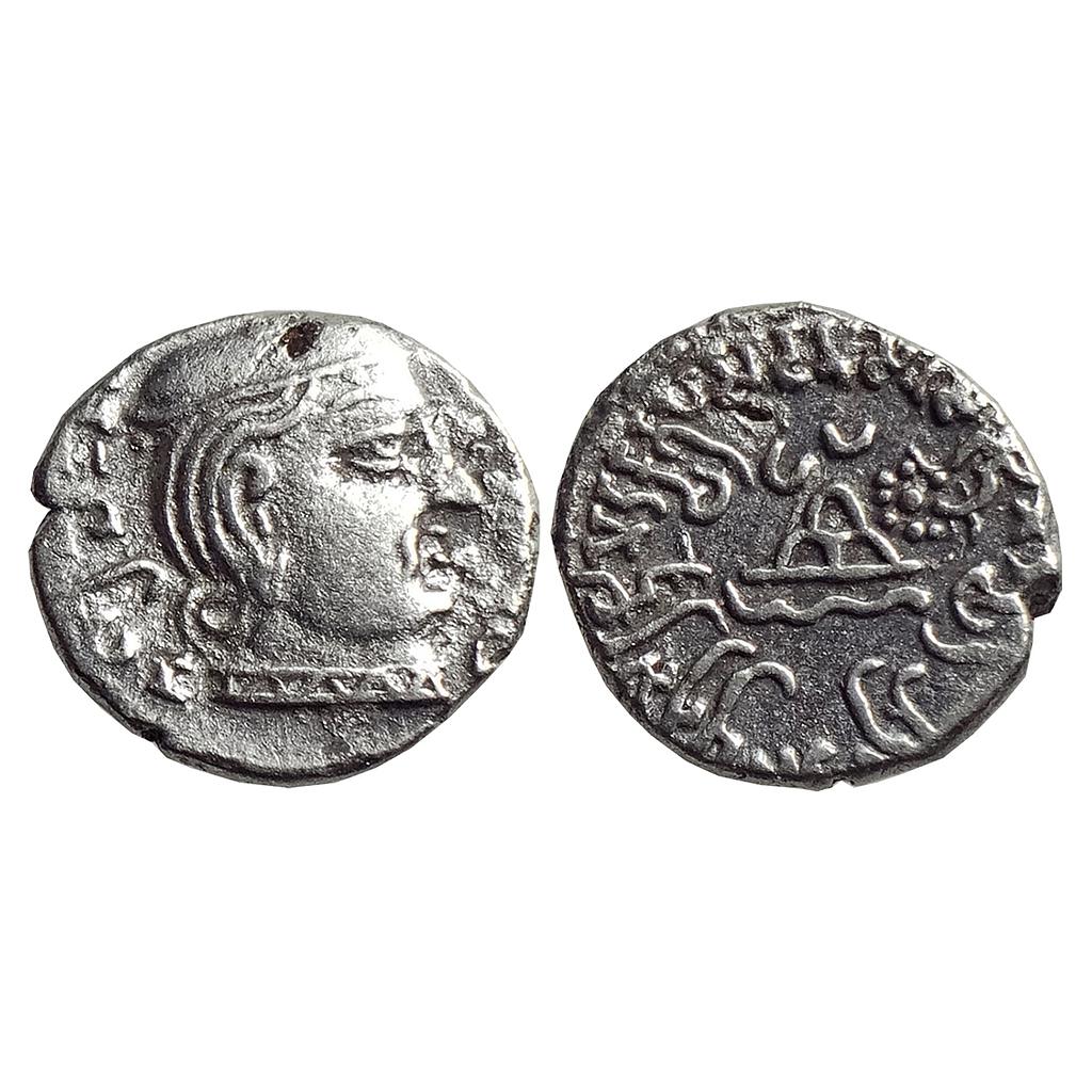 Ancient Western Kshtrapas Kardamaka Dynasty Damasena son of Rudrasimha I Silver Dramma