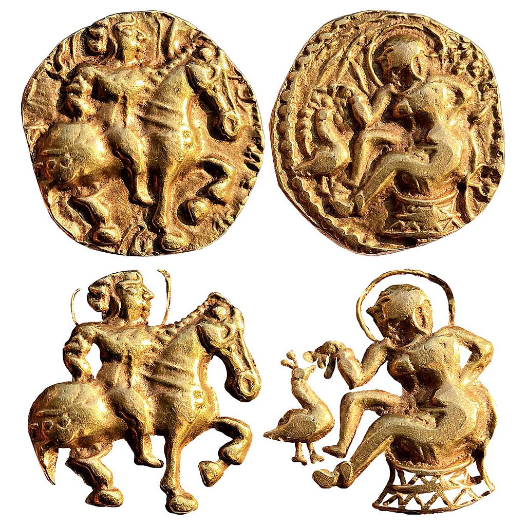 Ancient Guptas Kumara Gupta Horseman type Gold Dinar