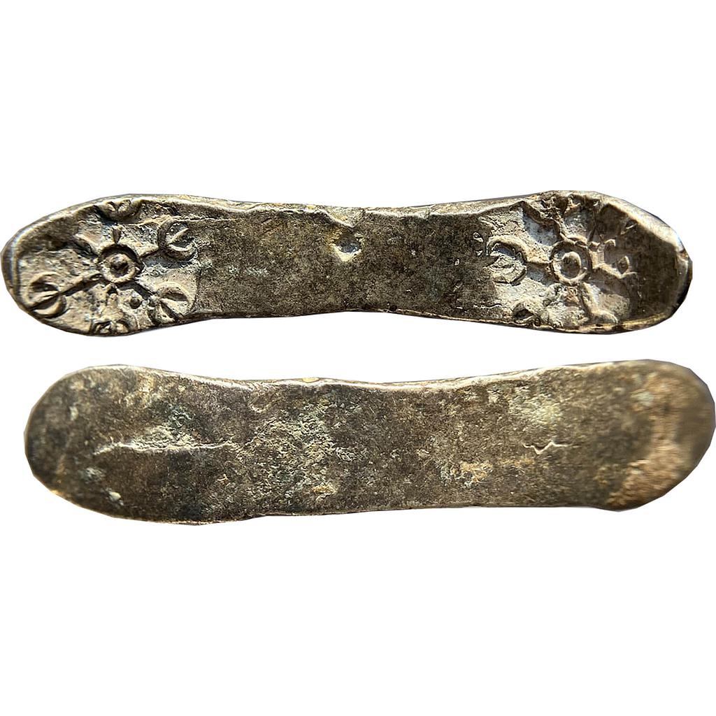 Ancient Punch Marked Coinage Gandhara Mahajanapada Bent Bar Silver 1 Shatamana