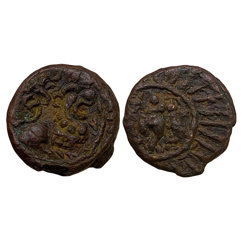 Ancient Deccan Prithvimaharaja Vishnukundin fabric Copper Alloy Unit