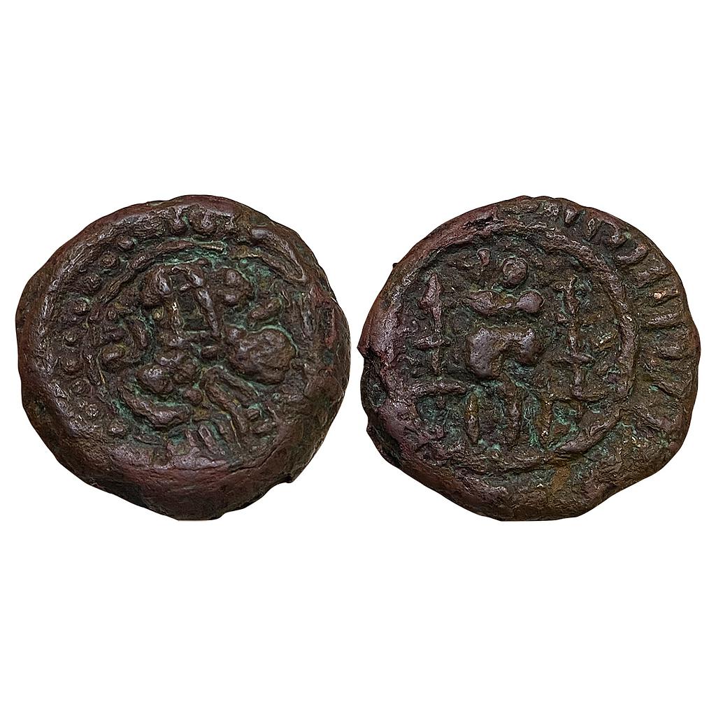 Ancient Deccan Prithvimaharaja Vishnukundin fabric Copper Alloy Unit