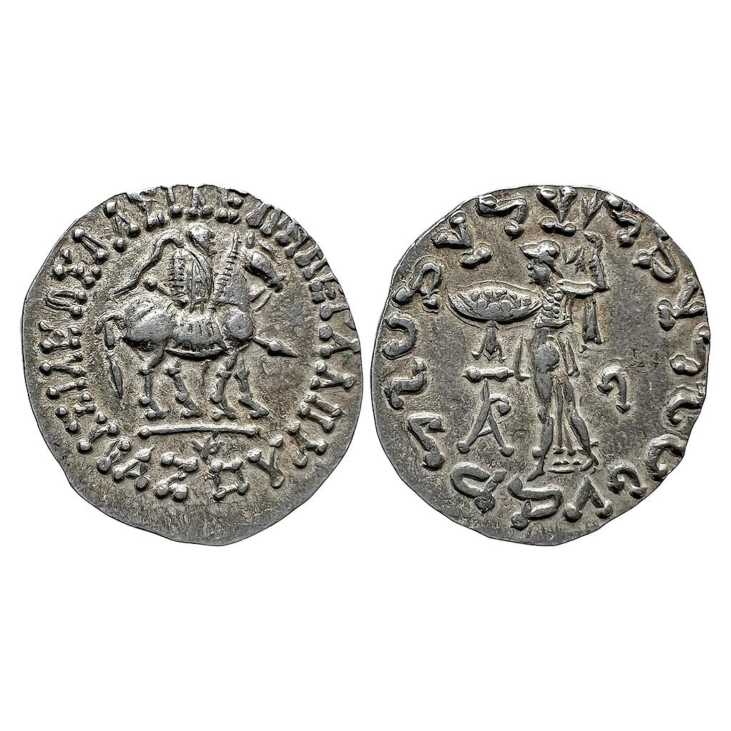 Ancient Indo-Scythians Azes Silver Tetradrachm