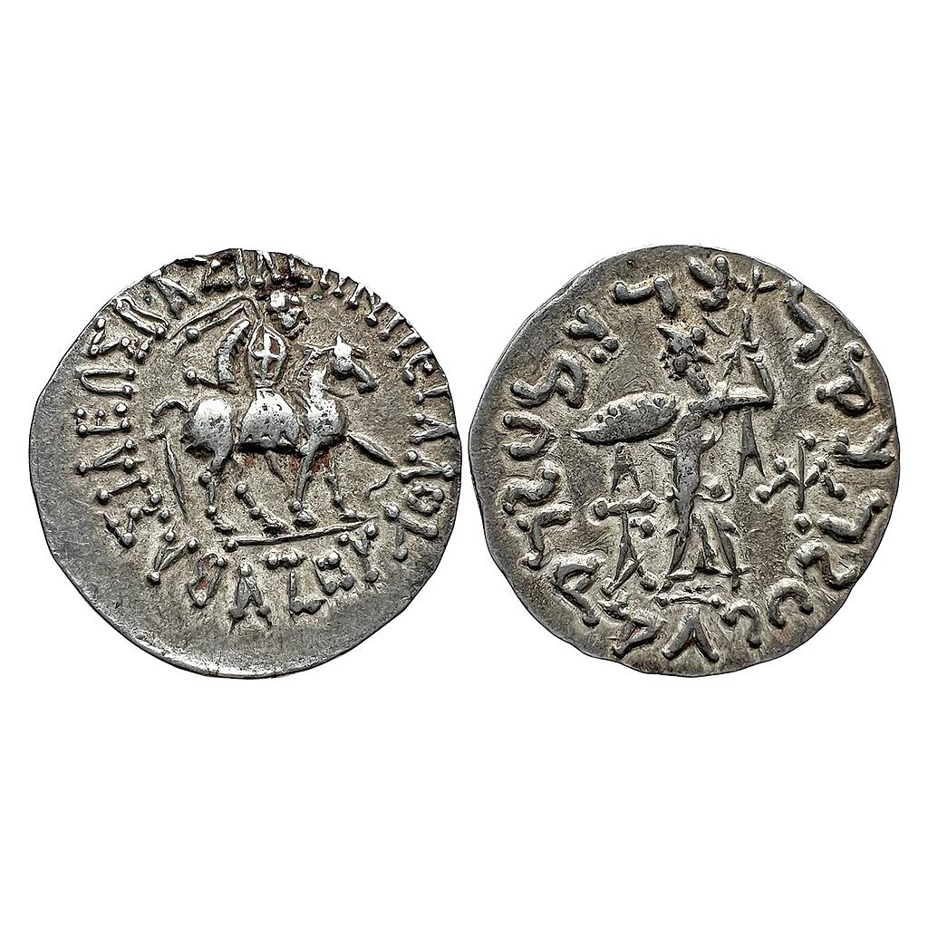 Ancient Indo-Scythians Azes Silver Tetradrachm