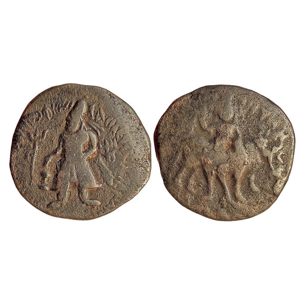 Ancient Kushanas Vima Kadphises Copper Tetradrachm