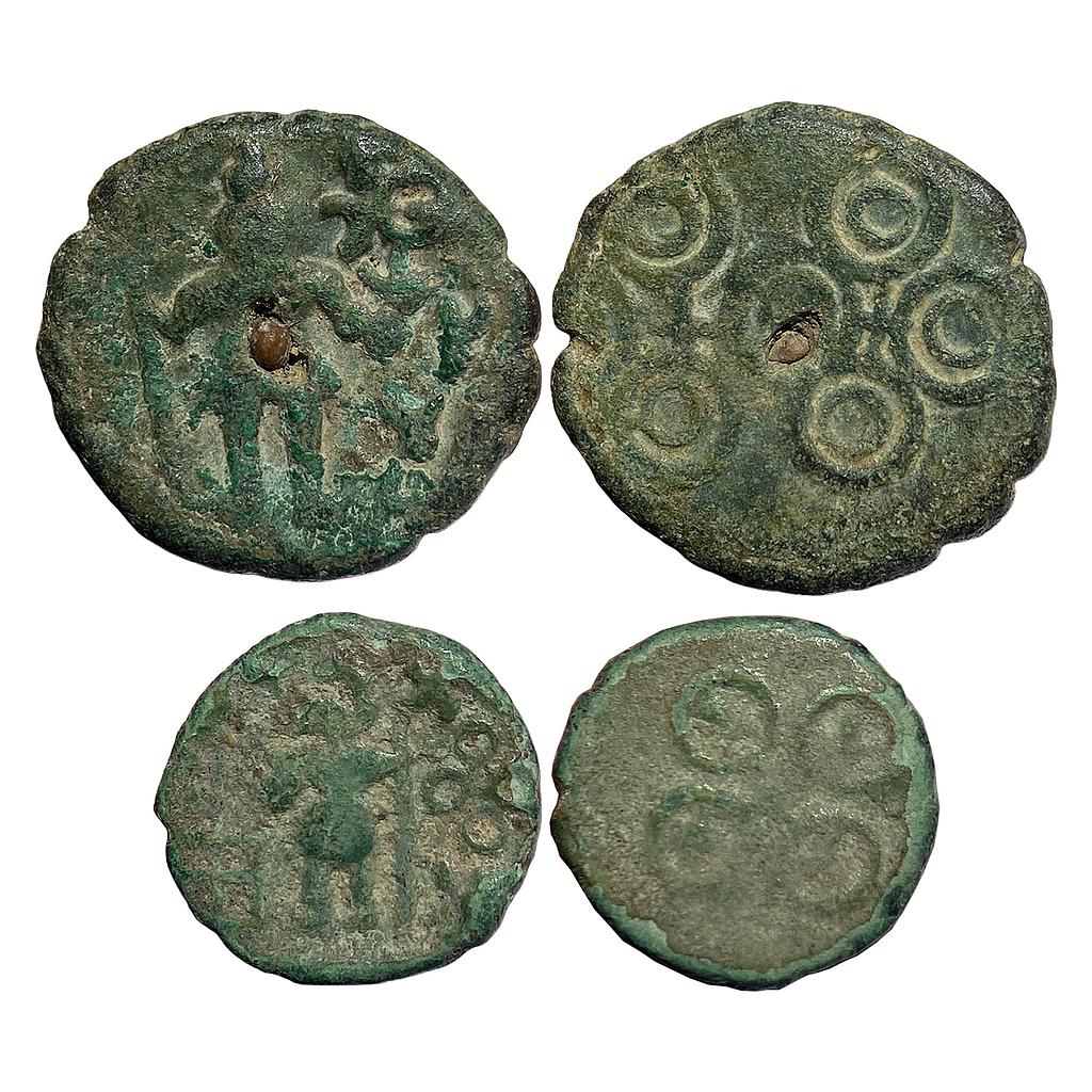 Ancient Ujjain region Set of 2 Coins Copper Unit